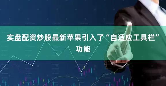 实盘配资炒股最新苹果引入了“自适应工具栏”功能